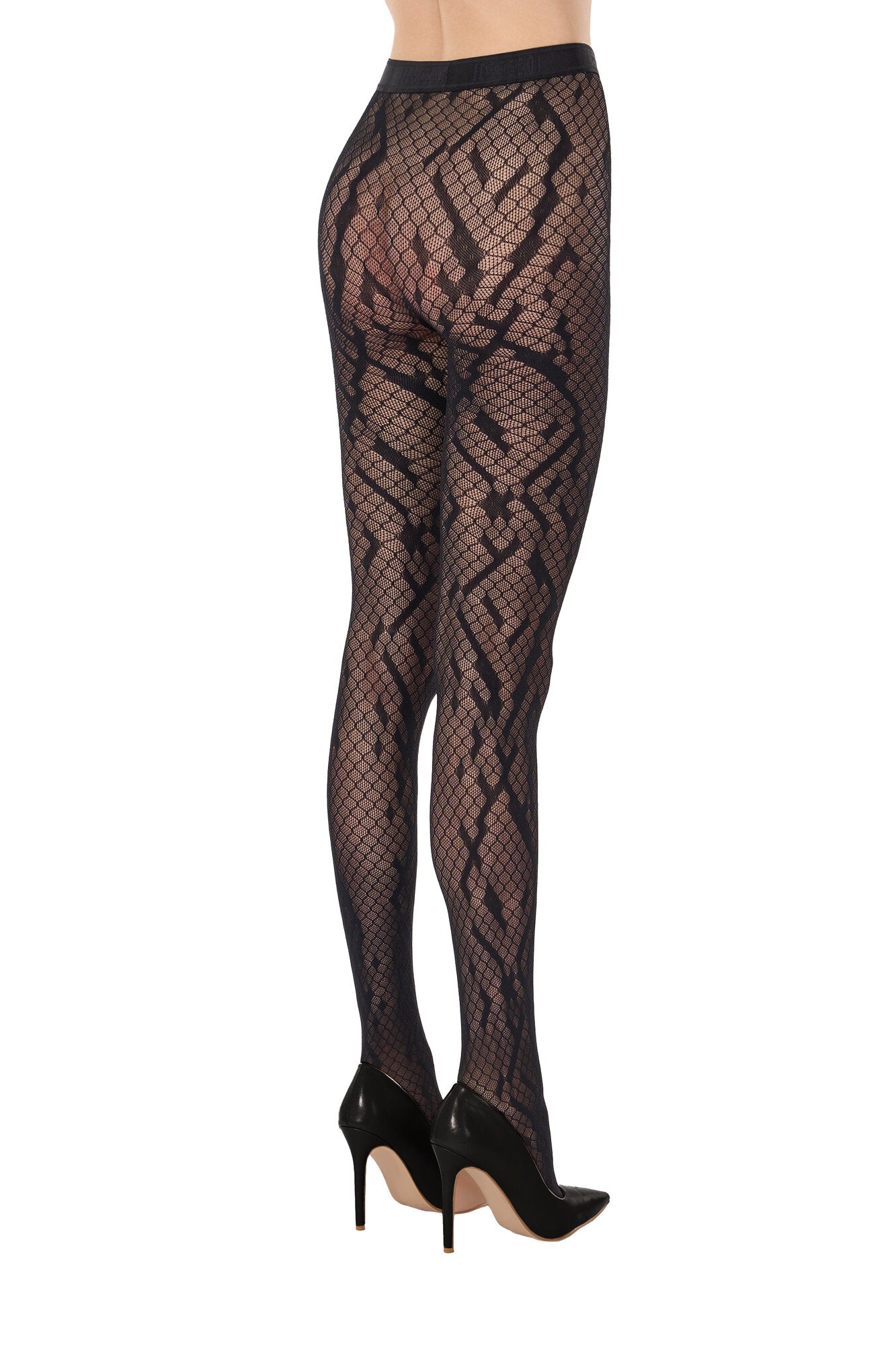 Python Net strømpebukser - sort